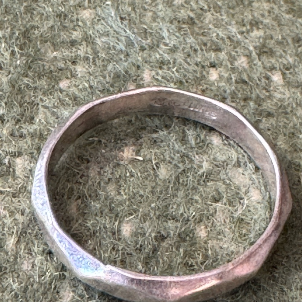 Silver Hammered Bands - Picture 4 of 6
